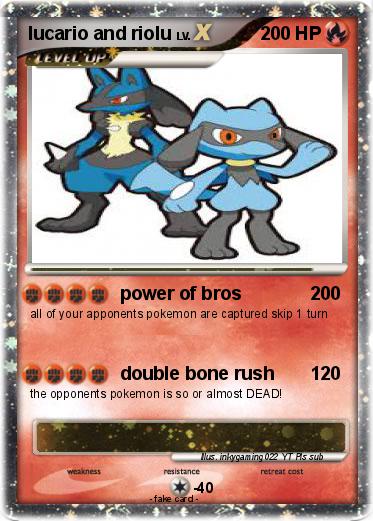 Pokemon lucario and riolu