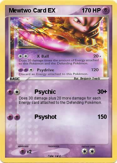 Pokemon Mewtwo Card EX
