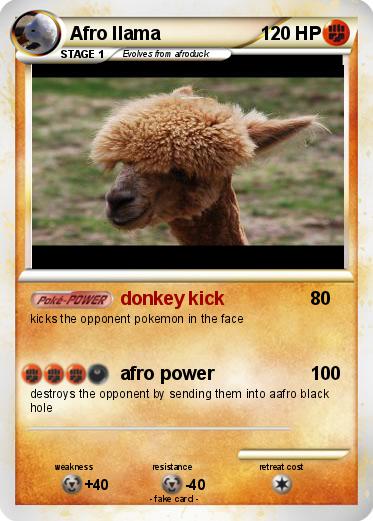 Pokemon Afro llama
