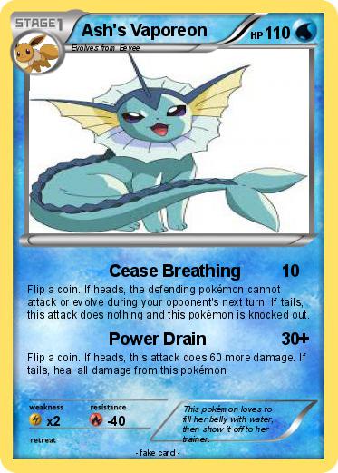 Pokemon Ash's Vaporeon
