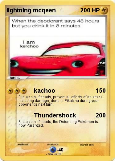 Pokemon lightning mcqeen