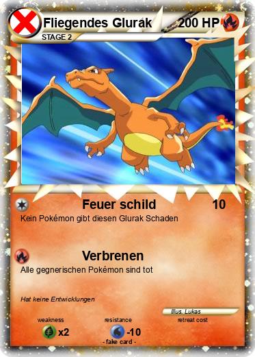 Pokemon Fliegendes Glurak