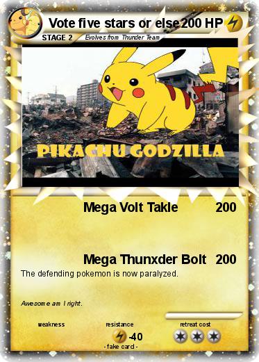 Pokemon Vote five stars or else