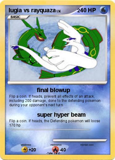 Pokemon lugia vs rayquaza
