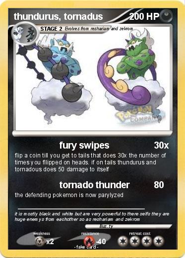 Pokemon thundurus, tornadus