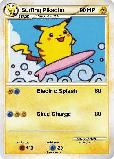 Pokemon Surfing Pikachu