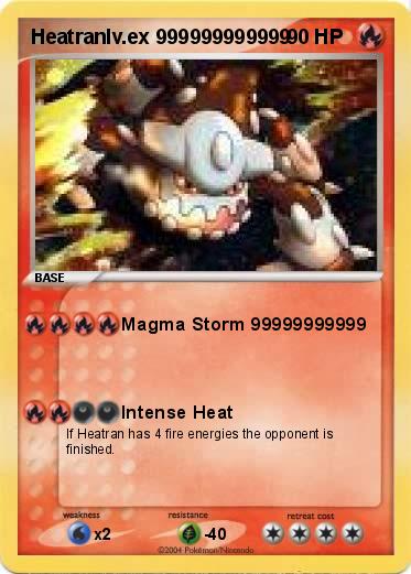 Pokemon Heatranlv.ex 999999999999
