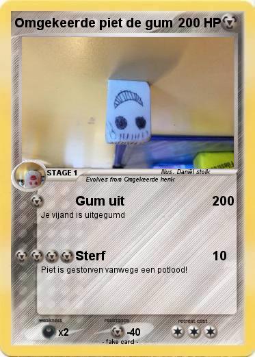 Pokemon Omgekeerde piet de gum