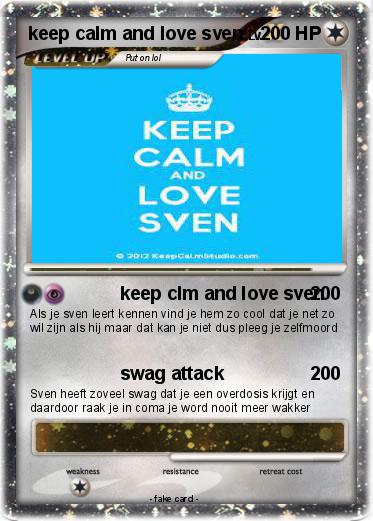 Pokemon keep calm and love sven