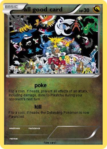 Pokemon all good card
