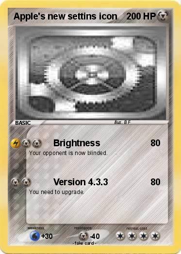 Pokemon Apple's new settins icon