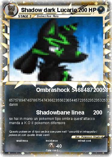Pokemon Shadow dark Lucario