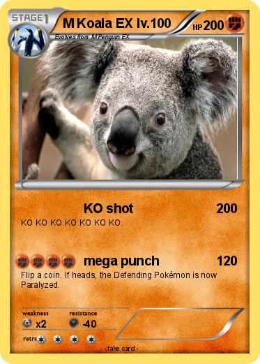 Pokemon M Koala EX lv.100