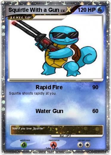 Pokemon Squirtle With a Gun