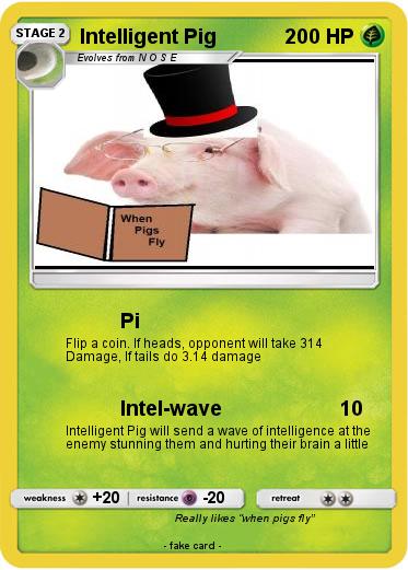 Pokemon Intelligent Pig