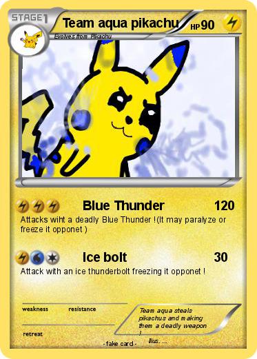 Pokemon Team aqua pikachu