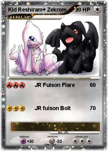 Pokemon Kid Reshiram+ Zekrom