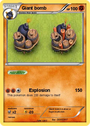 Pokemon Giant bomb