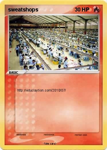 Pokemon sweatshops