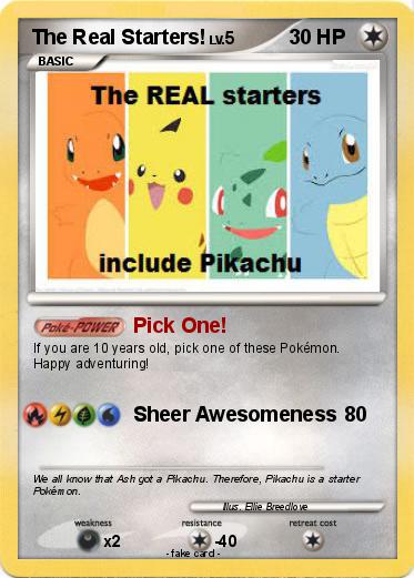Pokemon The Real Starters!