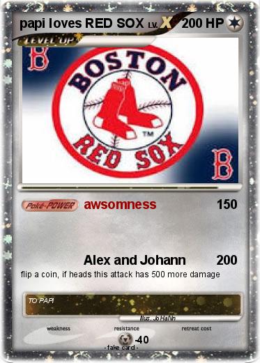 Pokemon papi loves RED SOX