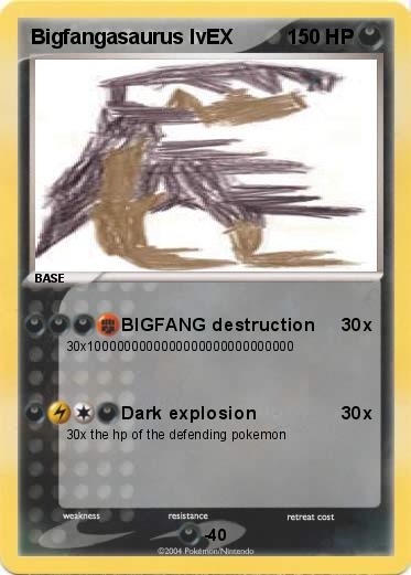 Pokemon Bigfangasaurus lvEX
