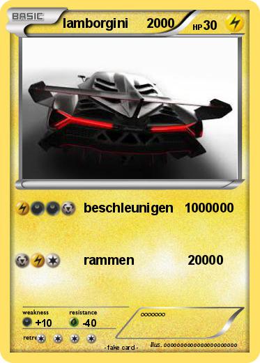 Pokemon lamborgini     2000