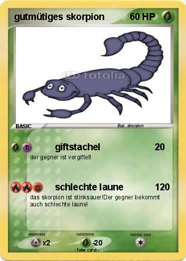 Pokemon gutmütiges skorpion