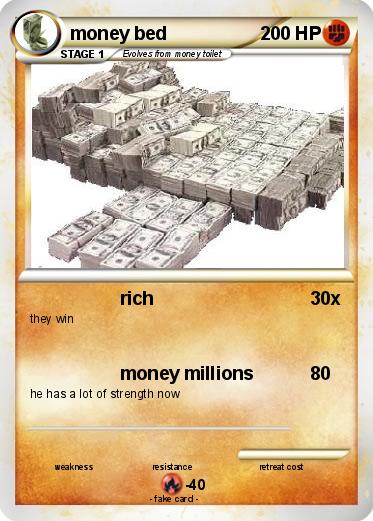 Pokemon money bed