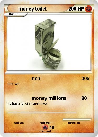 Pokemon money toilet