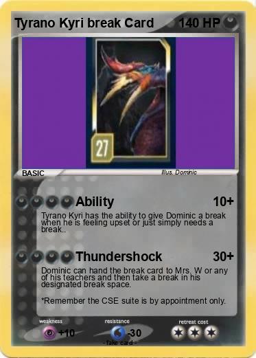 Pokemon Tyrano Kyri break Card
