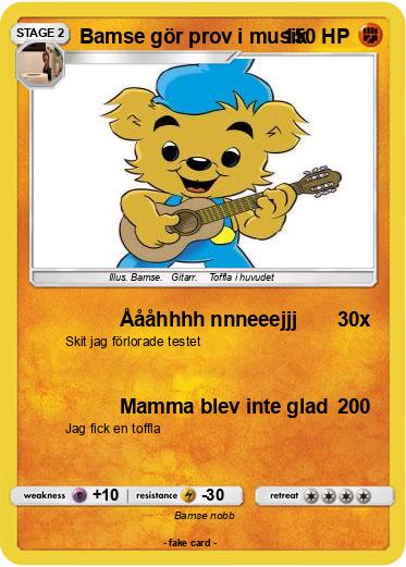 Pokemon Bamse gör prov i musik