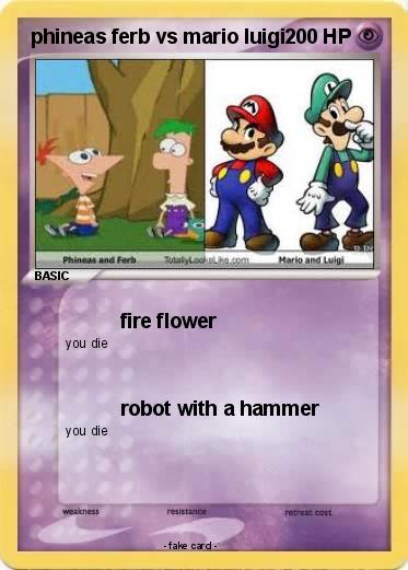 Pokemon phineas ferb vs mario luigi