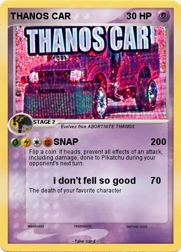 Pokemon THANOS CAR