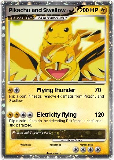 Pokemon Pikachu and Swellow