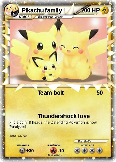 Pokemon Pikachu family