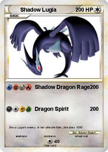 Pokemon Shadow Lugia