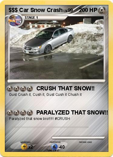 Pokemon $$$ Car Snow Crash