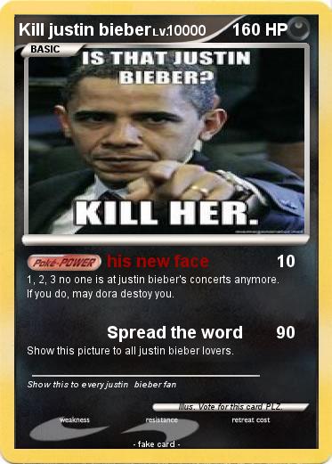 Pokemon Kill justin bieber