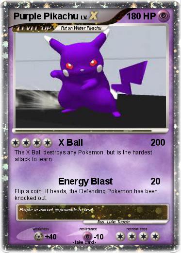 Pokemon Purple Pikachu