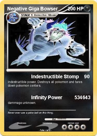 Pokemon Negative Giga Bowser