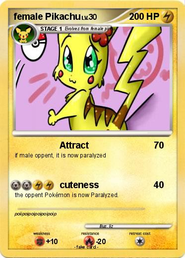 Pokemon female Pikachu