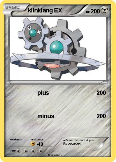 Pokemon klinklang EX