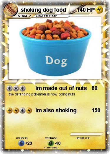 Pokemon shoking dog food