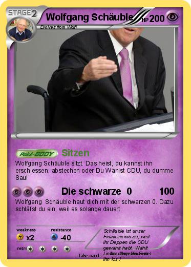 Pokemon Wolfgang Schäuble