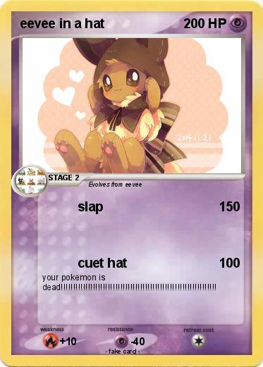 Pokemon eevee in a hat