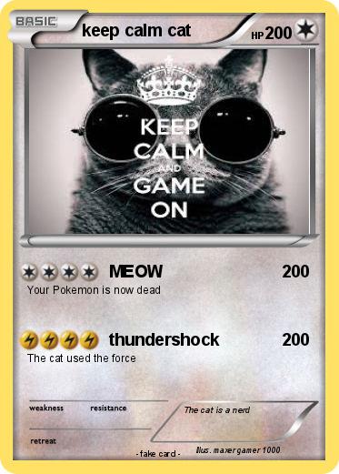 Pokemon keep calm cat