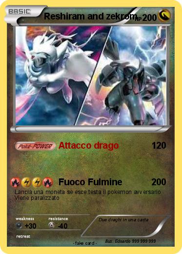 Pokemon Reshiram and zekrom