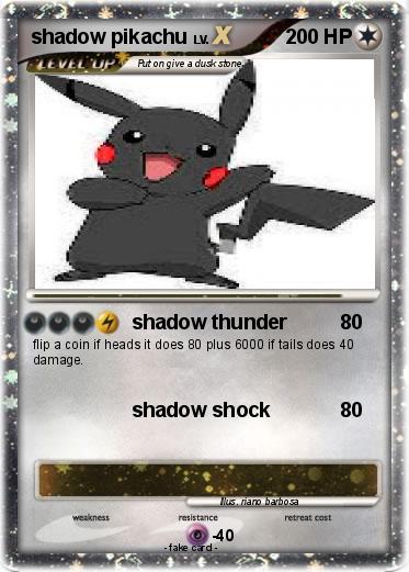 Pokemon shadow pikachu