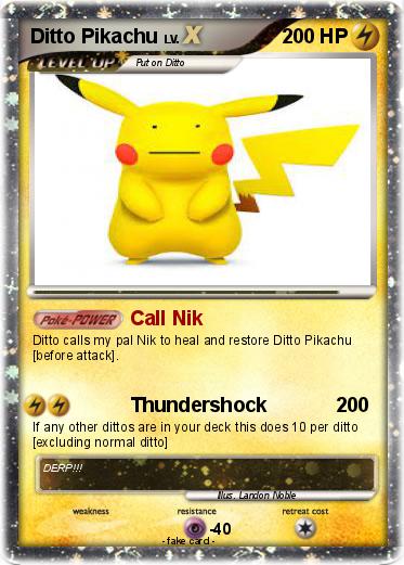 Pokemon Ditto Pikachu